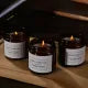 Pack of 4 Scented Candles in Mini Glass Jar with Lid, 2.5-inch - Long-Lasting Fragrance, Even Burn