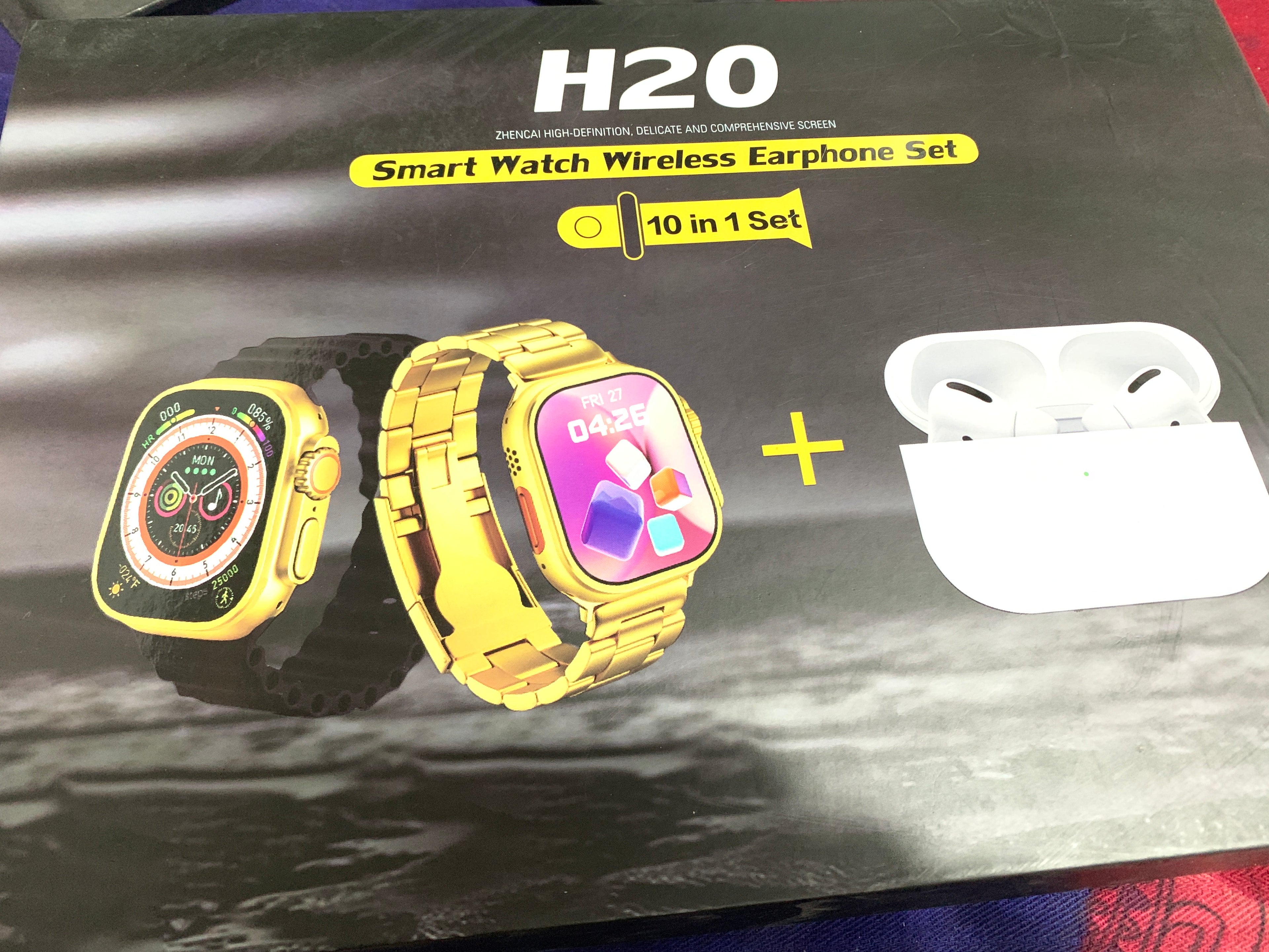 H20 watch wireless earphone set