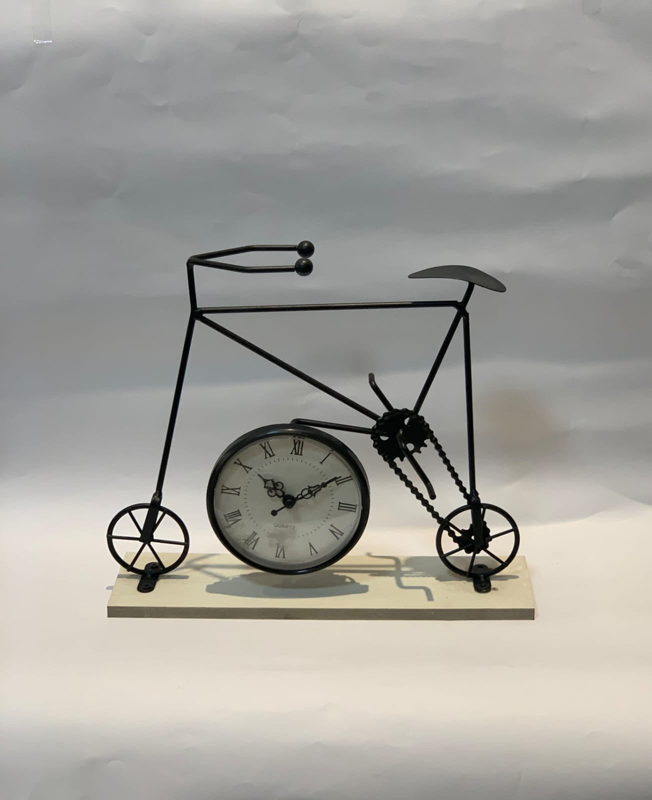 Vintage style bicycle and clock